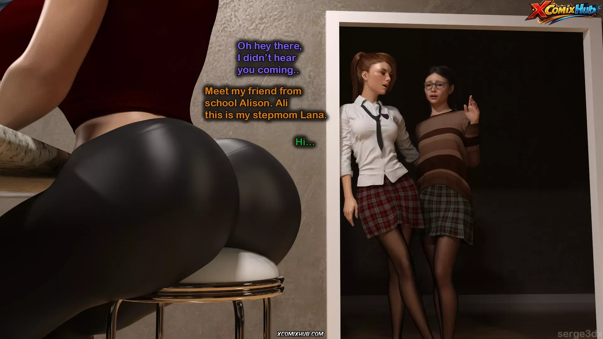 Slumber Party Serge3dx 056 Comic Page 56